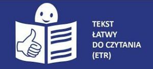 logo będące linkiem do ETR – Tekstu łatwego do czytania